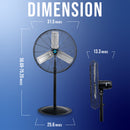 Tornado 30" High Velocity Metal Stationary Non-Oscillating Pedestal Fan - 8850 CFM - UL