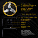 Tornado 24" High Velocity Metal Portable Tilt Blower Drum Fan - Yellow - 8540 CFM - UL