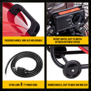 Tornado 24" High Velocity Metal Portable Tilt Blower Drum Fan - Red Wide Version - 8800 CFM - UL