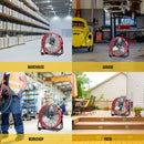 Tornado 24" High Velocity Metal Portable Tilt Blower Drum Fan - Red Wide Version - 8800 CFM - UL