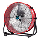 Tornado 24" High Velocity Metal Portable Tilt Blower Drum Fan - Red Wide Version - 8800 CFM - UL