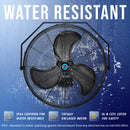 Tornado 18" Outdoor Rated IPX4 Water Resistant High Velocity Metal Wall Fan - 4150 CFM - UL