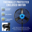 Tornado 24" Outdoor Rated IPX4 Water Resistant Metal Oscillating Pedestal Fan - 7600 CFM - UL