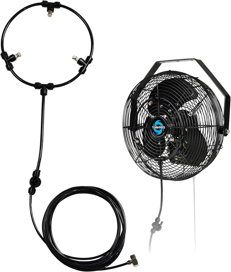 Tornado 7’’ Outdoor Misting Kit for Cooling, Portable Misters System for Outside Patio Fan