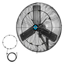 Tornado 30 Inch High Velocity Outdoor Oscillating Wall Mount Fan with Pre-Installed Misting Kit