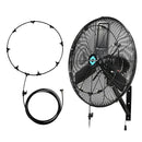 Tornado 24 Inch High Velocity Oscillating Wall Mount Fan with Pre-Installed Misting Kit