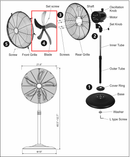 Set screw of HI-FAN-20POF-WR-1P