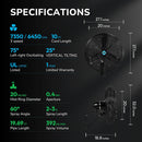 Tornado 24 Inch High Velocity Oscillating Wall Mount Fan with Pre-Installed Misting Kit