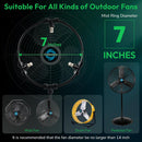 Tornado 7’’ Outdoor Misting Kit for Cooling, Portable Misters System for Outside Patio Fan