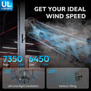 Tornado 24 Inch High Velocity Oscillating Wall Mount Fan with Pre-Installed Misting Kit