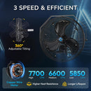 Tornado 24 Inch Outdoor Misting Wall Fan High Velocity Metal Industrial Workstation Wall Mount Fan