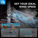 Tornado 30 Inch High Velocity Outdoor Oscillating Wall Mount Fan with Pre-Installed Misting Kit