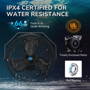 Tornado 24 Inch Outdoor Misting Wall Fan High Velocity Metal Industrial Workstation Wall Mount Fan