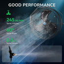 Tornado 24 Inch Outdoor Misting Wall Fan High Velocity Metal Industrial Workstation Wall Mount Fan