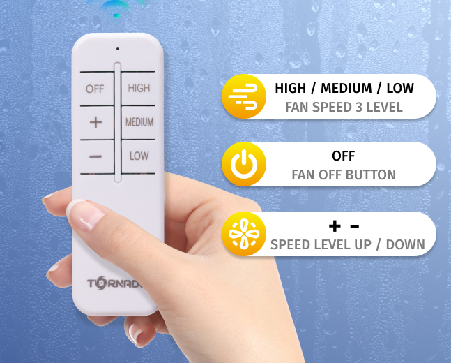 Remote control of 20 Inch Ceiling Fan