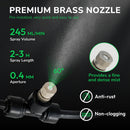 Tornado 20 Inch Outdoor Misting Pedestal Fan, 5250 CFM Oscillating Water-Resistant Fan with 7-Nozzle Misting Kit, 19.69 FT Hose & Brass Adapter for Patio, Garden, Backyard Cooling