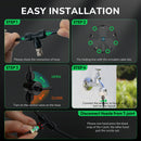 Tornado 20 Inch Outdoor Misting Pedestal Fan, 5250 CFM Oscillating Water-Resistant Fan with 7-Nozzle Misting Kit, 19.69 FT Hose & Brass Adapter for Patio, Garden, Backyard Cooling