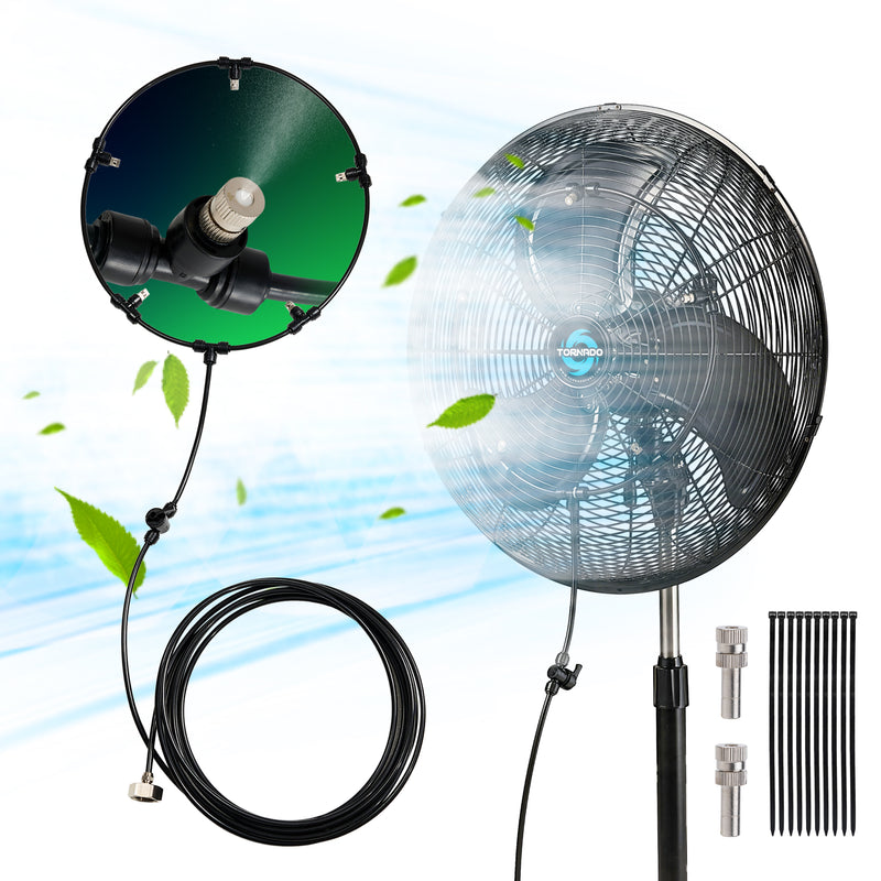 ファンヒーター G1932 may Tornado 20 Inch Outdoor Misting Pedestal Fan, 5250 CFM Oscillating Wat