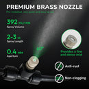 Tornado 8850 CFM 30 Inch Misting Pedestal Fan Oscillating,Water-Resistant Outdoor Pedestal Fan with Fan Misting Kit,19.69 FT Hose + 10 Brass Nozzles + Brass Adapter(3/4") for Patio,Garden