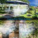 Tornado 8850 CFM 30 Inch Misting Pedestal Fan Oscillating,Water-Resistant Outdoor Pedestal Fan with Fan Misting Kit,19.69 FT Hose + 10 Brass Nozzles + Brass Adapter(3/4") for Patio,Garden