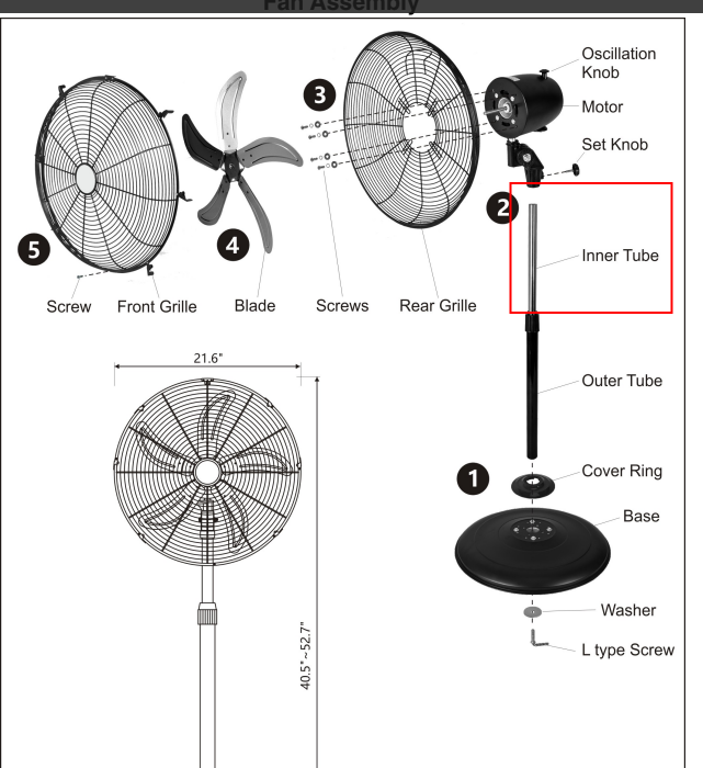 Inner Tube of HI-FAN-20POF-5BA-1P