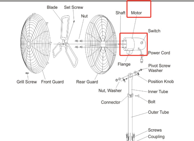 Motor of HI-FAN-30HVF-1P