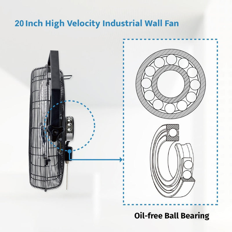 Tornado 20" High Velocity Metal Wall Fan - 4750 CFM - UL