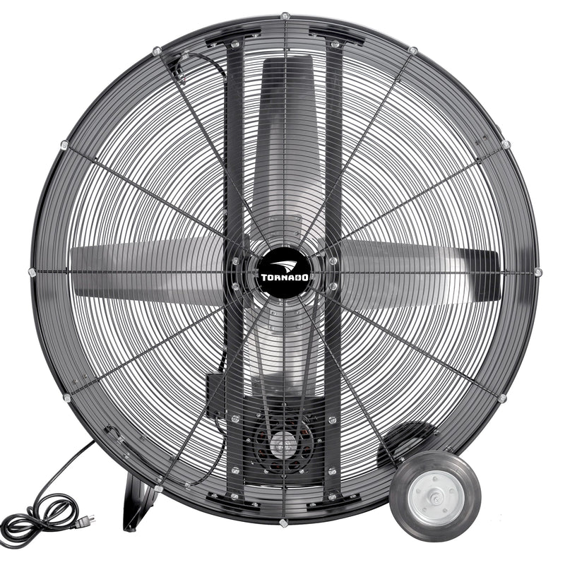 Tornado 48" High Velocity Metal Blower Drum Fan - Belt Drive - 19500 CFM - ETL