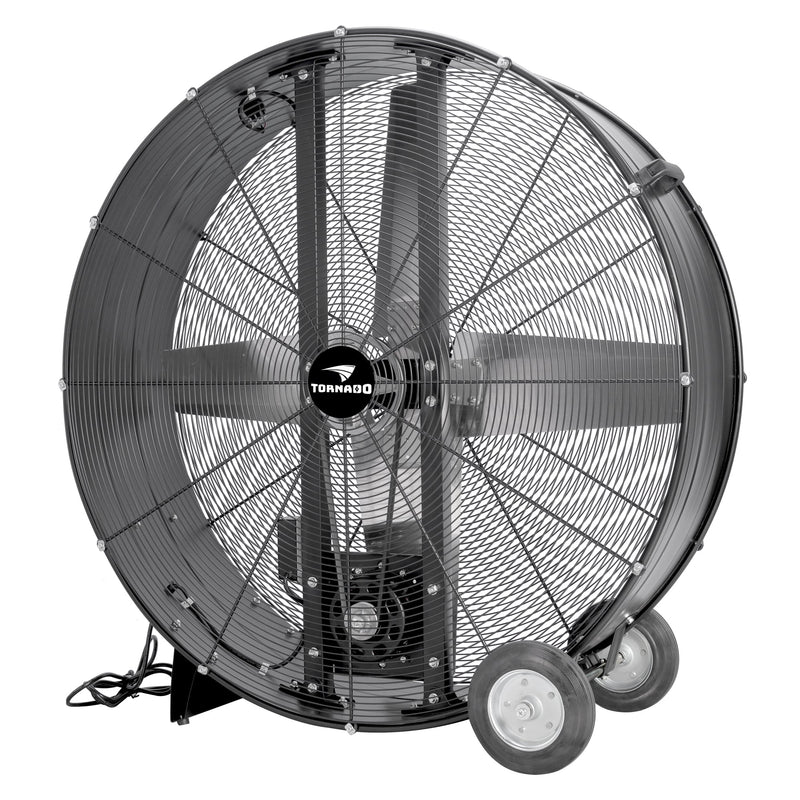 Tornado 48" High Velocity Metal Blower Drum Fan - Belt Drive - 19500 CFM - ETL