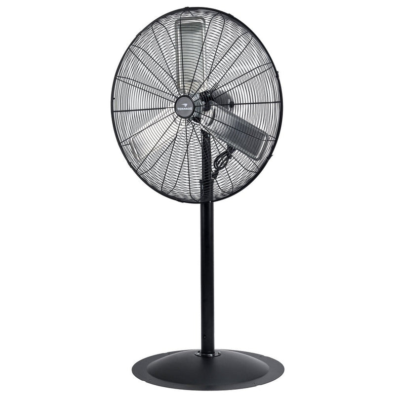 Tornado 30" High Velocity Metal Stationary Non-Oscillating Pedestal Fan - 8850 CFM - UL