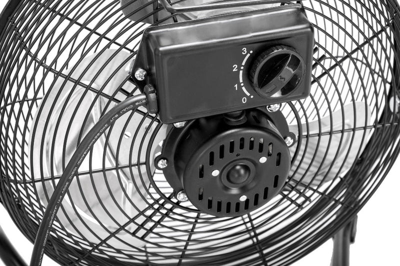 Tornado 12'' High Velocity Metal Floor Fan,3-Speed Powerful Cooling for Industrial, Commercial, and Home Spaces - 1650 CFM - UL