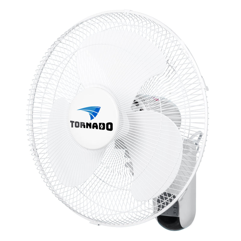 Tornado 16" Digital Remote Oscillating Wall Fan - 2650 CFM - 2 Pack - UL