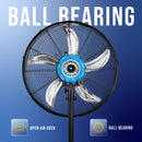 Tornado 20" High Velocity Metal Oscillating Pedestal Fan - 5000 CFM - UL