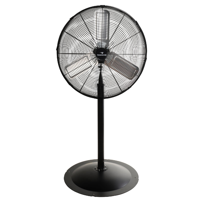 Tornado 24" High Velocity Metal Stationary Non-Oscillating Pedestal Fan - 7600 CFM - UL