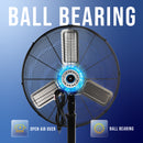 Tornado 24" High Velocity Metal Oscillating Pedestal Fan - 7600 CFM - UL