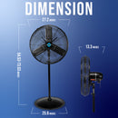 Tornado 24" Outdoor Rated IPX4 Water Resistant Metal Oscillating Pedestal Fan - 7600 CFM - UL
