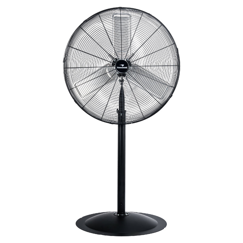 Tornado 30" High Velocity Metal Stationary Non-Oscillating Pedestal Fan - 8850 CFM - UL