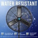 Tornado 30" Outdoor Rated IPX4 Water Resistant Metal Oscillating Pedestal Fan - 8850 CFM – UL