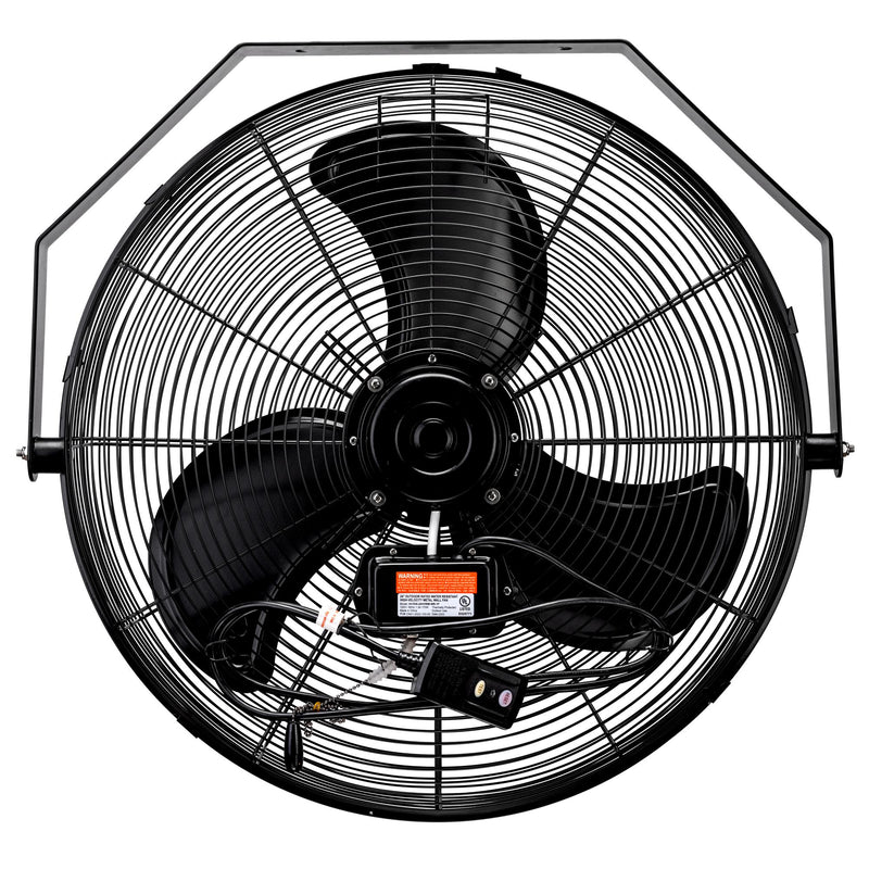 Tornado 24" Outdoor Rated IPX4 Water Resistant High Velocity Metal Wall Fan - 7700 CFM - UL