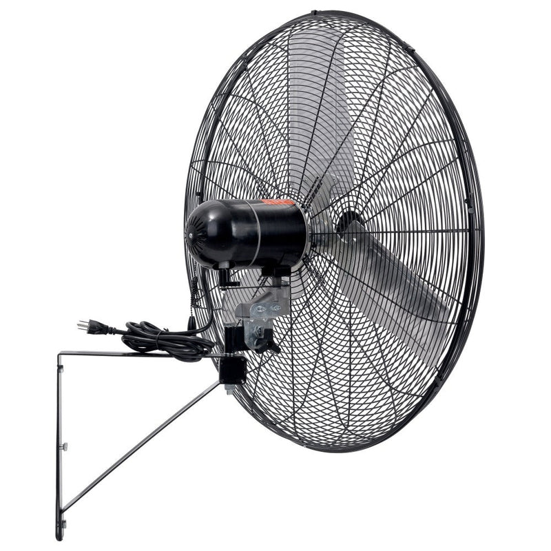 Tornado 30 Inch Pro Series High Velocity Oscillating Wall Mount Fan For Commercial, Industrial Use 3 Speed 8850 CFM 6.6 FT Cord UL Safety Listed